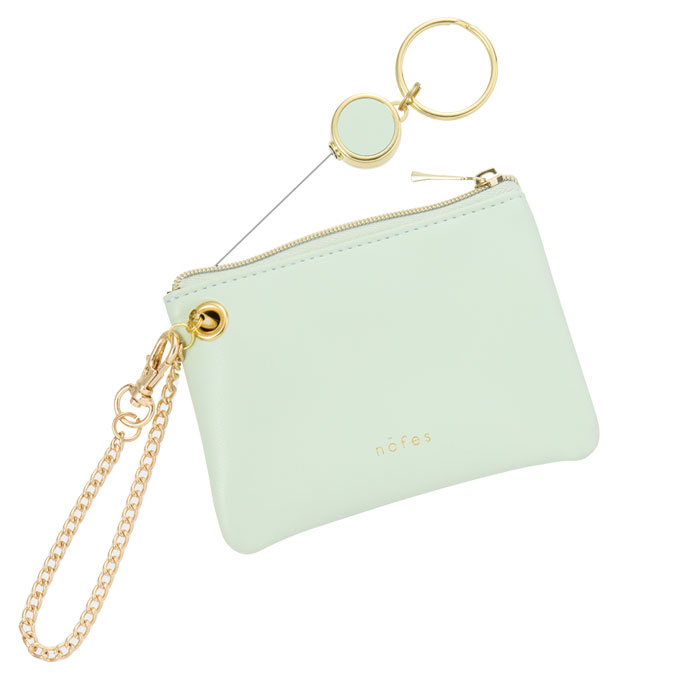 リール付キー＆パスポーチ アイスグリーン