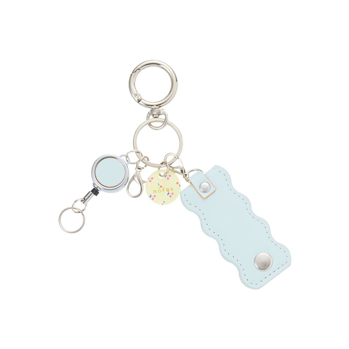 ミラー付キーチャーム キャンディブルー