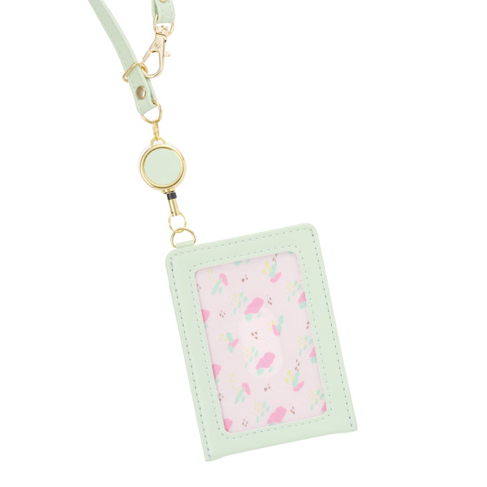 リール付パスケース キャンディブルー