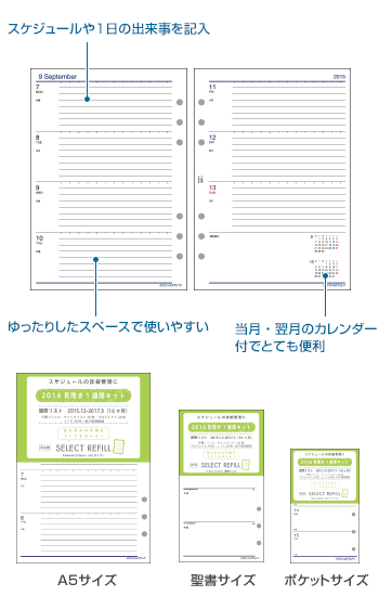 キーワード日付入リフィル