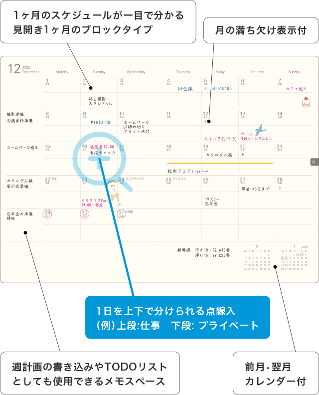 Amazon.co.jp: レイメイ藤井 手帳 2025年 スケジュール帳 ノ